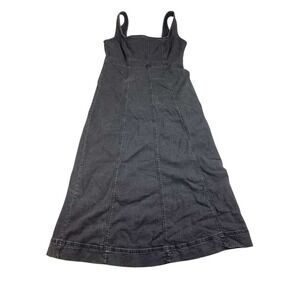 Old Navy | Dresses | Old Navy Denim Dress Women S Black Fit Flare  Sleeveless Denim Midi Cotton Wash | Poshmark
